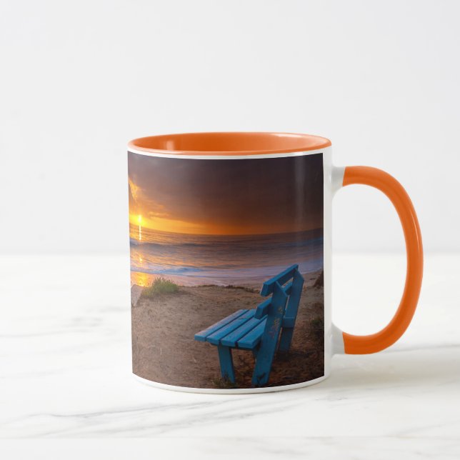 Caneca Pôr do sol sobre o oceano Pacífico (Direita)