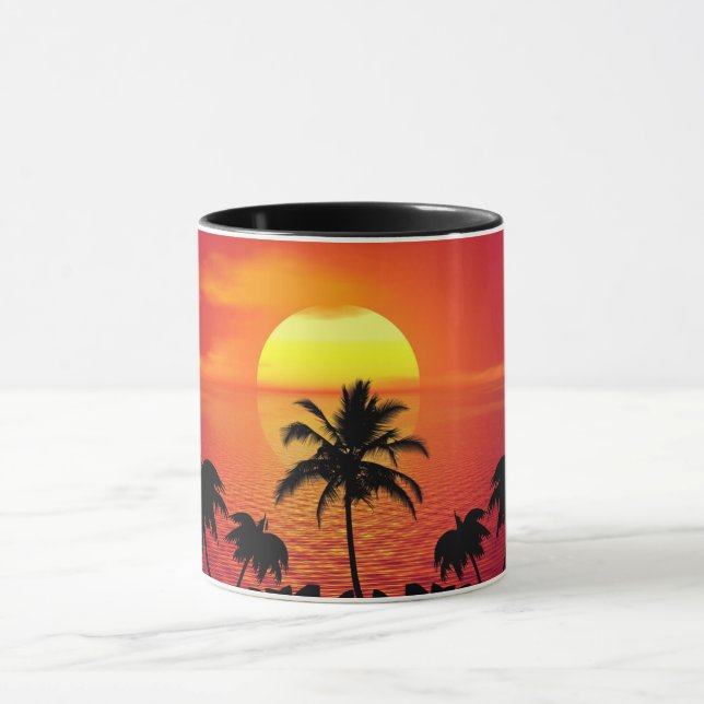 Caneca Pôr do sol tropical (Centro)