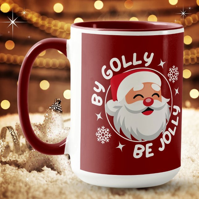 Caneca Por Golly Be Jolly Papais noeis (Available in multiple sizes, varieties and colors. Merry Christmas!)