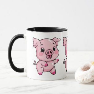 Caneca Porco De Bebê Bonito