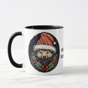 Caneca Porco-espinho Fofo Papai Noel Espírito de Natal Di
