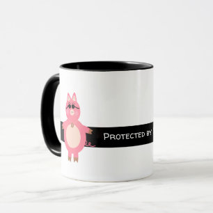 Caneca Porco rosa engraçado