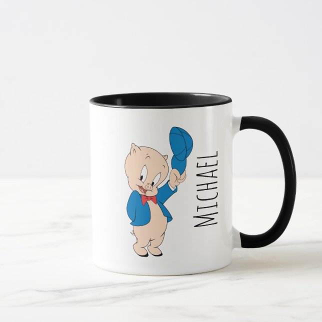 Caneca Porky Pig | Chapéu Acenando (Direita)