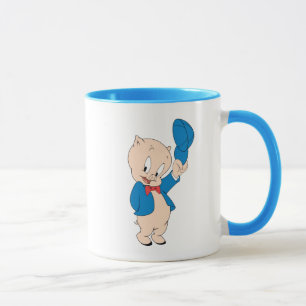 Caneca Porky Pig   Chapéus ondulados