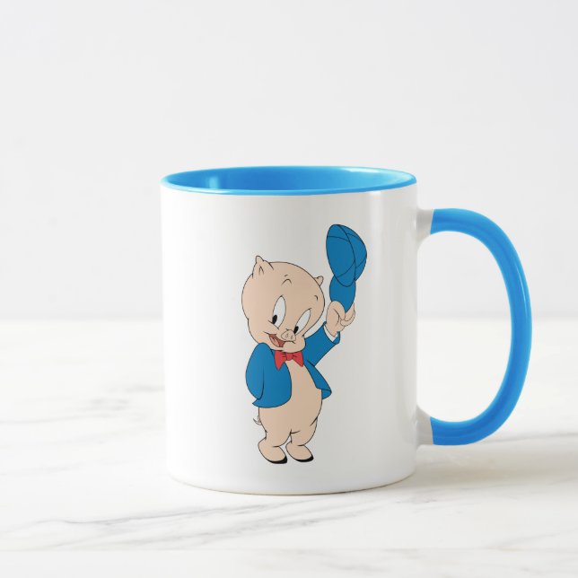 Caneca Porky Pig | Chapéus ondulados (Direita)