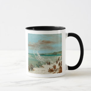 Caneca Portage em torno das quedas de Niagara na rocha da
