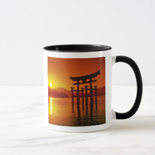 Caneca Portão O-Torii, santuário Itsukushima, Miyajima,