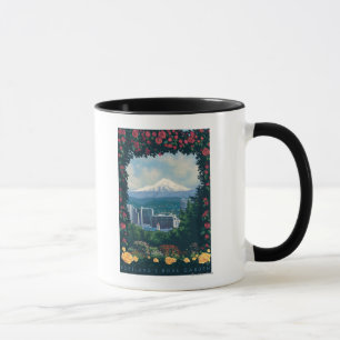 Caneca Portland, cena do jardim de OregonRose