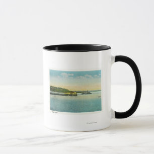 Caneca Portland, MaineView do farol do inseto