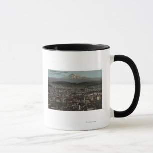 Caneca Portland, Oregon - vista do centro com Mt