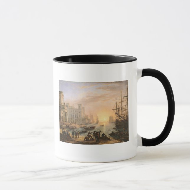 Caneca Porto marítimo no por do sol, 1639 (Direita)