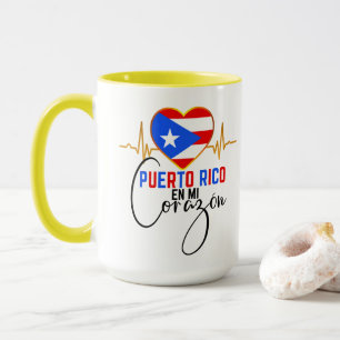Caneca Porto Rico en mi Corazon Puerto Rican Pride