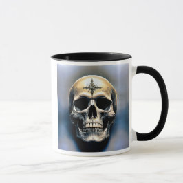 Caneca Portrait d'une tête de mort pas sympa du tout.