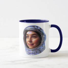 Caneca Portrait femme astronaute