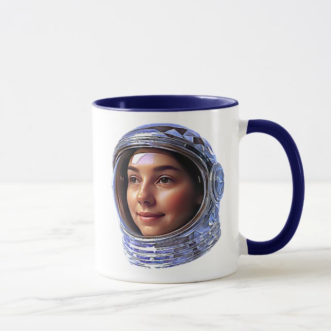 Caneca Portrait femme astronaute (Direita)