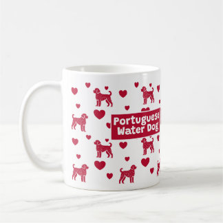 Caneca Portuguesa De Água Com Corações Vermelhos