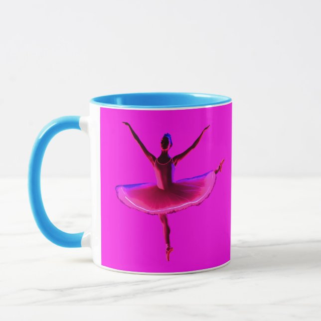 Caneca Pose de Bailarina de Ballet Cores Violeta Brilhant (Esquerda)