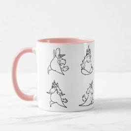 Caneca Pose de Yoga Engraçada