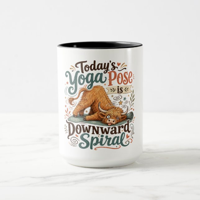 Caneca Pose de Yoga Engraçado (Centro)