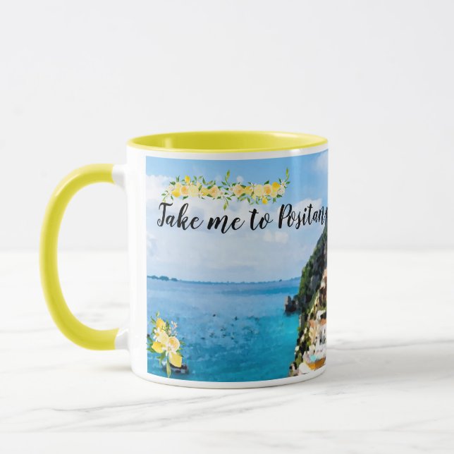 Caneca Positano Mug Amalfi Costa Itália Limões (Esquerda)