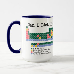 Caneca Posso Lamber a Tabela Periódica da Química – Ciênc