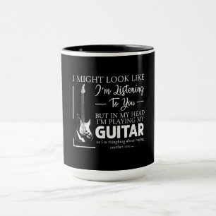 Caneca Posso parecer que estou ouvindo você música guit