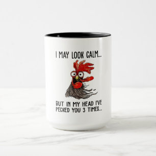 Caneca Posso parecer tranquilo, mas na minha cabeça, eu 