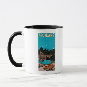 Caneca Poster #1Spokane da propaganda de Spokane, WA