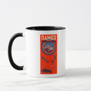 Caneca Poster 2 da propaganda do Monte Rainier