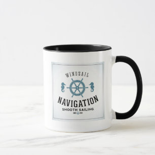 Caneca Poster da navegação de Windsail