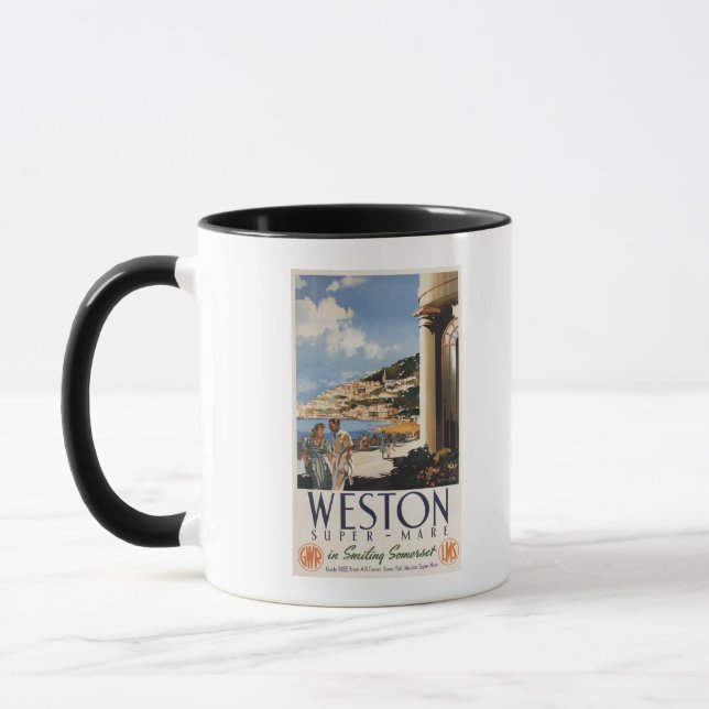 Caneca Poster da via férrea do casal (Esquerda)