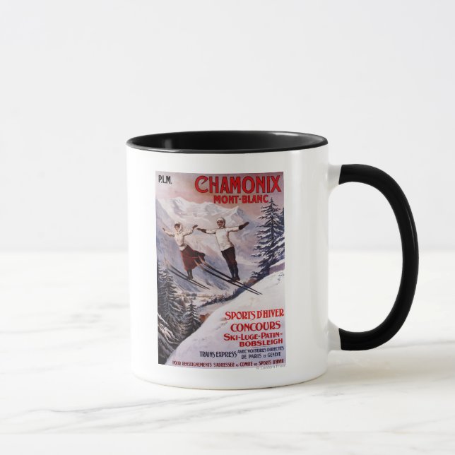 Caneca Poster de Promocional de esqui (Direita)