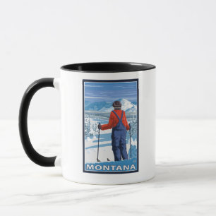 Caneca Poster de viagens de AdmiringMontanaVintage do