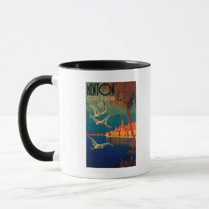 Caneca Poster de viagens de Riviera francês # 1