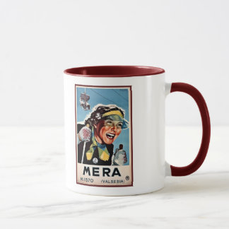 Caneca Poster de viagens do italiano de Mera Valsesia do