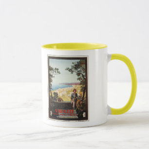 Caneca Poster de viagens do italiano de Varazze da idade