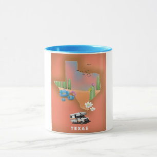 Caneca Poster de viagens do Texas