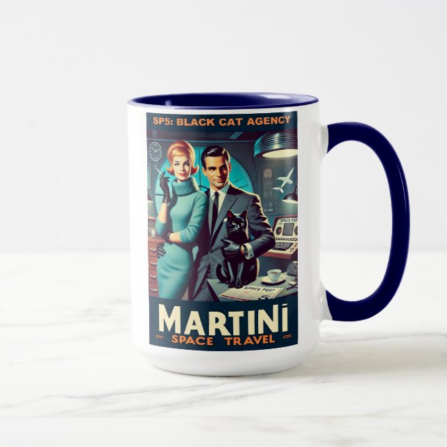 Caneca Poster de viagens Espacial Martini SP5: Agência de (Direita)