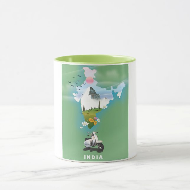 Caneca Poster de viagens Índia (Centro)