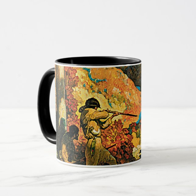 Caneca Poster de viagens Vintage NC Wyeth, Antigo Kentuck (Frente Esquerda)