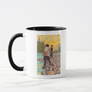 Caneca Poster de viagens Women Fly FisheriesIdahoVintage