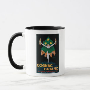 Caneca Poster do promocional de Briand do conhaque