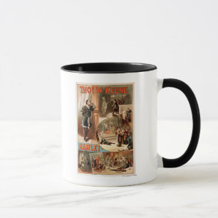 Caneca Poster do teatro de William Shakespeare "Hamlet"