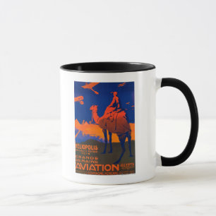 Caneca Poster francês do promocional da linha aérea