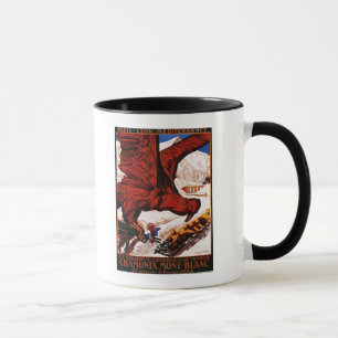 Caneca Poster olímpico de 1924 jogos do inverno