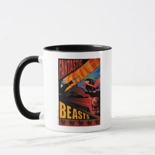 Caneca Poster vintage Fantástico das Bestas de Jacob Kow