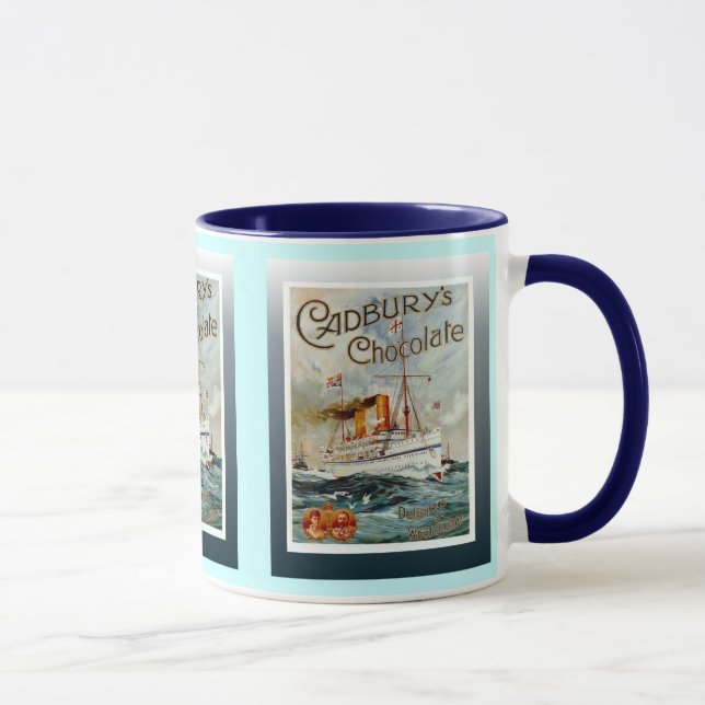Caneca Poster vintage, o chocolate de Cadbury, (Direita)