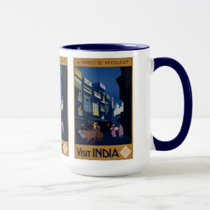 Caneca Posteres de viagens da Índia - escolha o estilo