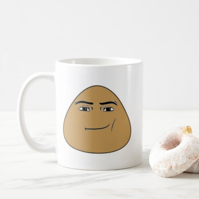 caneca pou com rosto de homem (Com Donut)