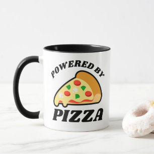 Caneca "Powered by Pizza" do amante de pizza